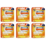 Gillette Fusion5 Manual Regular Refill Blade Cartridges, 8 Count (Pack of 6)
