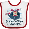 thumbnail image 3 of Inktastic Grammy and Papa Love Me Boys Baby Bib, 3 of 4