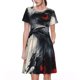 thumbnail image 1 of Balery Red Black Ink Style Bald Eagle Vestidos sueltos de manga corta para mujer, vestidos de verano 2025, vestidos casuales de corte A con vuelo., 1 of 6