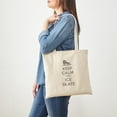 thumbnail image 3 of CafePress - Keep Calm And Ice Skate Tote Bag - Unisex Canvas Tote Bag, Beige, 1-Piece, 3 of 6