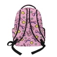 thumbnail image 3 of FKELYI Pink Bow Star Flower Print Kids Backpack for Girls 17 Inch School Backpacks Large Capacity Bookbag with Multi-Pockets Casual Daypack for Elementary Student, 3 of 7