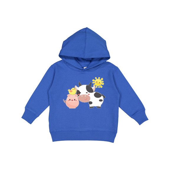 Inktastic Fun Farm Animals Cow, Pig, Chick Toddler Hoodie