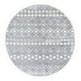 thumbnail image 2 of SAFAVIEH Berber Fringe Vinal Aztec Shag Area Rug, Light Gray/Ivory, 6'7" x 6'7" Round, 2 of 11