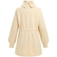 thumbnail image 4 of IWEMEK Women Sweatshirts Turtleneck Casual Loose Tops Drawstring Waist Beige Pullover Winter Clothes, 4 of 7