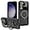 Black, variant on Magnetic U-Shield Finger Ring Phone Case, Free Adjustable Finger Ring Holder with Magnetic Attraction, Drop Proof, Compatible Model S23 Ultra Plus Phone Case (Black,S23)