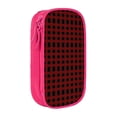 thumbnail image 1 of XMXY Red Tartan Checkered Pencil Case Cute Aesthetic, Portable Pencil Bags with Compartments Zipper Pink, 1 of 7