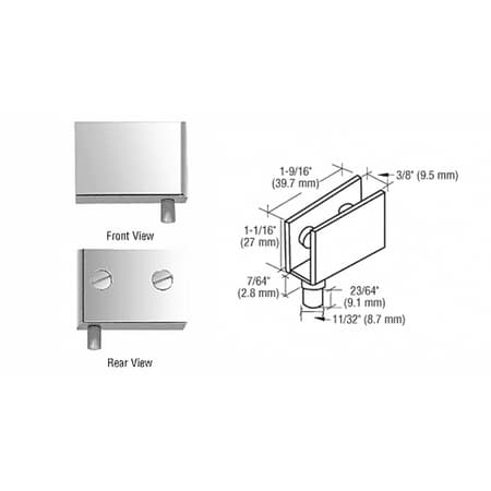 Chrome Pivot Door - CRL Chrome Glass Door Pivot Hinges