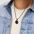thumbnail image 3 of Metro Jewelry 0.85 Carat Black Cubic Zirconia Round Ying Yang Medallion Pendant Necklace in Stainless Steel with Black Ion Plating 24 Inches Box Chain Lobster Claw, 3 of 7