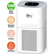 DR. J Professional Air Purifiers for Home 1300 Sq.ft, HEPA Air Purifiers for Bedroom, Air Purifiers for Allergies and Asthma, Pollen, Wildfire/Smoke, Pet Dander&Odor, Dust
