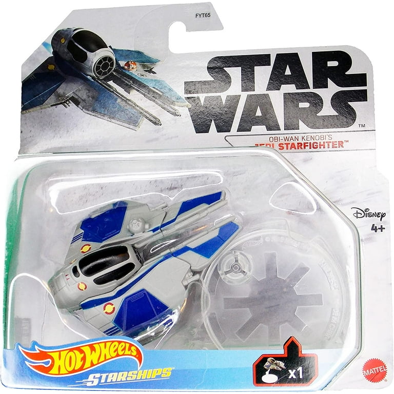 Hot Wheels Star Wars Starships OBI WAN Kenobis Jedi Fighter Die Cast Vehicle