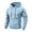 152#Light Blue, variant on Fleece Men's Hoodies Baggy Soft Outdoor Men Sweatshirts Long Sleeve Pullover Kangaroo Pocket Brown L