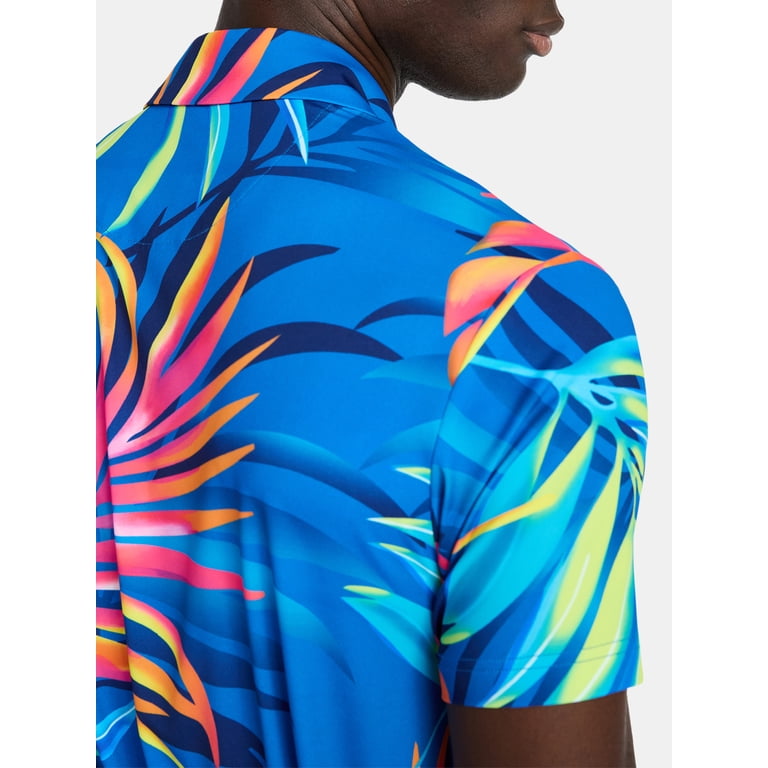 Birdie Bound Men's Palm Print Polo Shirt photo 4