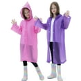thumbnail image 3 of Lot de 2 Imperméables pour Enfants, Ponchos de Pluie Réutilisables avec Capuchon et Manches Imperméables, 3 of 6