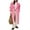 Pink, variant on Womens Oversized Long Trench Coat Double Breasted Lapel Windproof Overcoat with Belt
