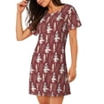 thumbnail image 2 of Naloa Autumn Scarecrow Harvest Joy Print Women Nightgowns,Womens Loungewear,Short Sleeve Sleepwear,Comfy Ladies Nightdress, 2 of 6