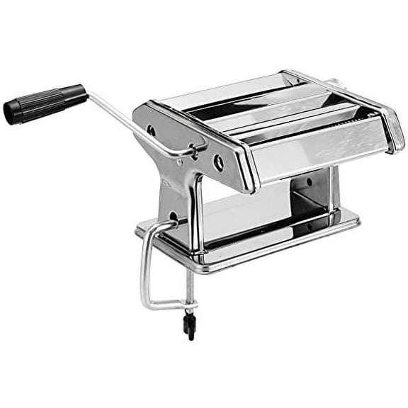 Manual 6" Pro Grade Pasta Sheep Roller,Spaghetti, Fettuccine, Linguine Maker Stainless Steel