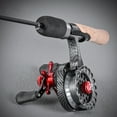 thumbnail image 4 of Fishing Reel Ice Fishing Trolling Fishing Reel Left Hand/Right Hand Metal High-Stem Raft Reel Carbon Texture, 4 of 6