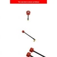 thumbnail image 3 of 2 antenas FPV 5.8G RHCP VTX VRX de largo alcance, adaptador de conector para gafas de dron RC FPV B, 3 of 6
