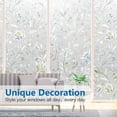 thumbnail image 3 of Window Privacy Film, Frosted Removable lass Covering for Bathroom, Opaque Static Cling Heat Control Door Sticker for Home Office Living Room, Non-Adhesive Matte White (17.5" x 78.7"), 3 of 8