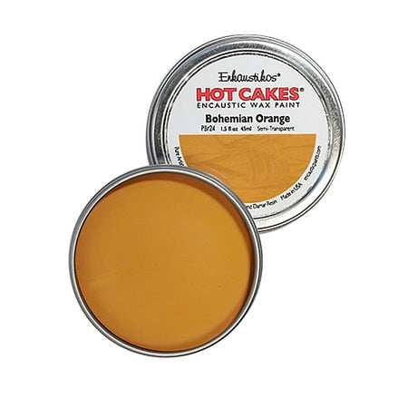 UPC: 0813043010895 | Enkaustikos Hot Cake Encaustic Wax Paint  1.5 oz. Tin  Bohemian Orange