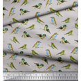thumbnail image 3 of Soimoi Georgette Viscose Fabric Flycathcer Bird Printed Fabric 1 Yard 42 Inch Wide, 3 of 5