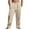 Khaki, variant on Brondbend Mens Casual Linen Pants Loose Fit Elastic Drawstring Waist Straight-Legs Summer Yoga Beach Long Pants Holiday Saving