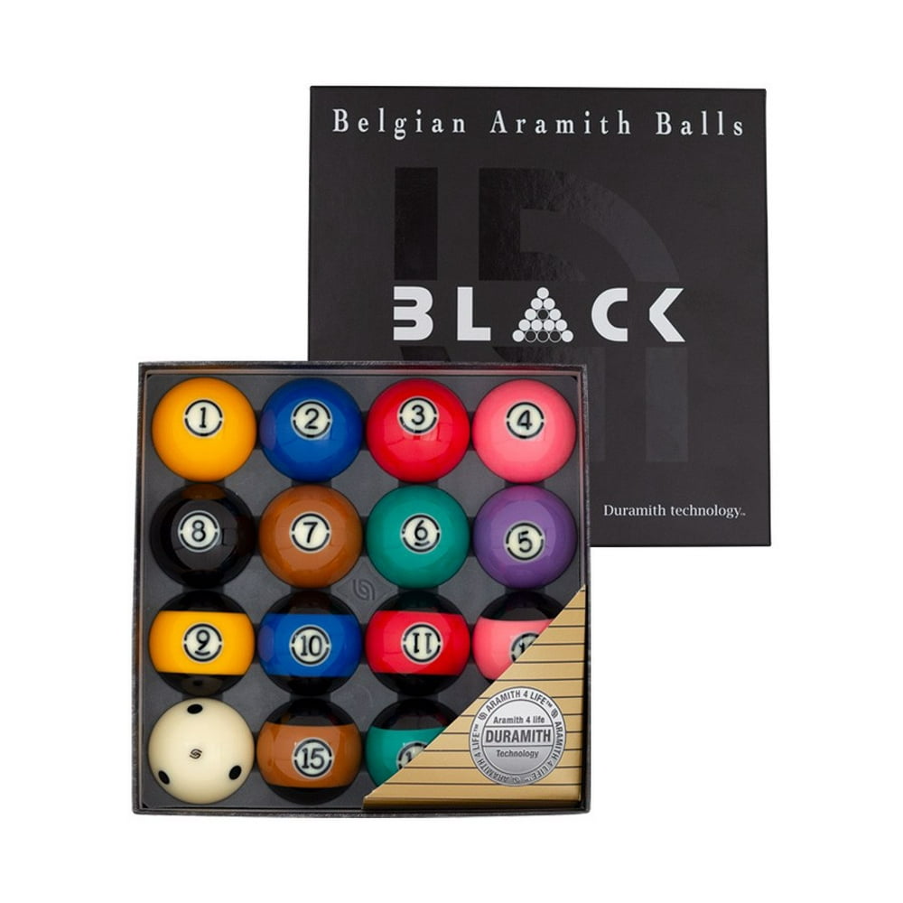 Aramith Black Pure Phenolic Pool Balls Regulation Belgian Made Billiard