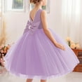 thumbnail image 3 of Bwiyojiz Robe Formelle pour Enfants Tailles 100-150 Sans Manches en Mousseline Princesse, Violet, 3 of 4