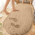 thumbnail image 4 of Isvgxsz Fluffy Bedroom Rug 15.7x31.5in, Shaggy Area Rug for Bedroom Bedside, Soft Oval Throw Rugs Carpet for Living Room Kids Girls Home Decor, 4 of 8