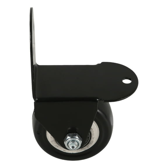 DEEPCRAFF Black Caster Wheel 1Pack for Furniture and Home Appliances with L-shaped Bracket Style