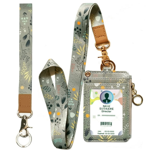 bolimoss Lightweight Badge and ID Holders, Polyester Gray