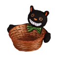 thumbnail image 3 of Cesta tejida con forma de figura de Halloween, organizador de escritorio, práctica cesta para bocadillos y dulces, cesta de almacenamiento para mesa Negro, 3 of 8