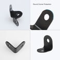 thumbnail image 5 of 12 x 12mm Angle Bracket  Metal Black  L Shaped Metal Brace Desk Furniture Protector, 24pcs, 5 of 7