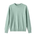 thumbnail image 4 of Sweaters for Women Trendy Long Sleeve Crewneck Fall Lightweight Loose Fit Knit Pullover Basic Tops(Green,XL), 4 of 5