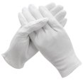 thumbnail image 1 of EeaseMX 12 pares de guantes de algodón blancos resistentes al desgaste, en una bolsa, guantes de trabajo de etiqueta (grosor medio, talla L), 1 of 8