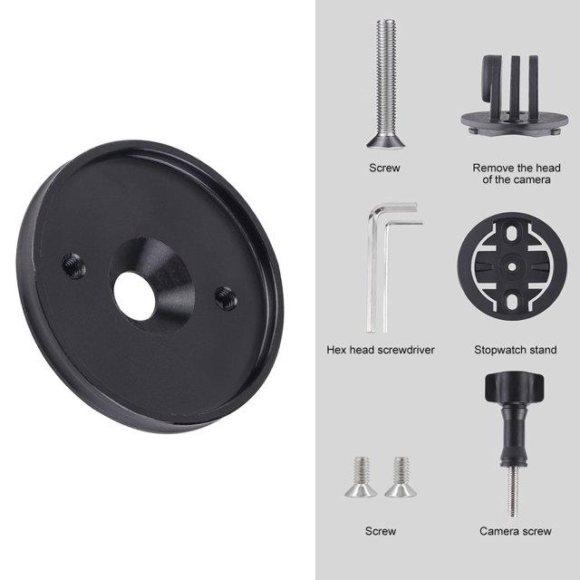 Soporte para ordenador de bicicleta adaptador de cámara de acción impermeable multifuncional para Garmin