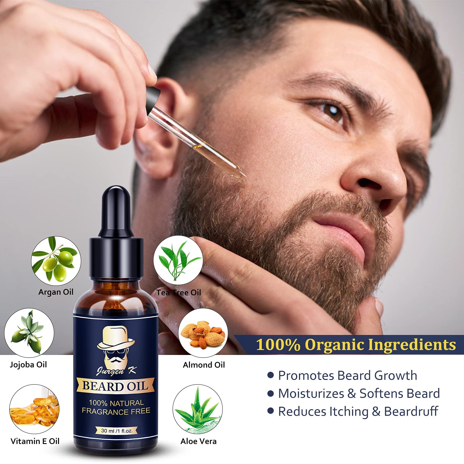 Beard Kit Gifts for Men - Beard Growth Kit with Beard Oil Growth, Beard Balm, Beard Brush, Beard Comb, Beard Scissors, Beard ebook, Beard Grooming Kit ...