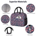 thumbnail image 4 of Obrewu Pioneer Flower Lunch Bag for Adult, Insulated, Leakproof, Oxford Cloth, 4 of 7