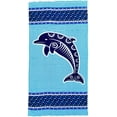 thumbnail image 6 of 101 BEACH Summer Trendy Printed Large Beach Pool Towel - Personalization Available Blue & White Anchor, 6 of 6