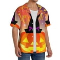thumbnail image 4 of Fotbe Halloween print Short Sleeve Button Down Shirts for Men Casual Summer Beach Wrinkle Free Shirt-4X-Large, 4 of 7