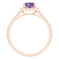 thumbnail image 4 of Clara Pucci 14K Rose Gold 1.86ct Alexandrite Solitaire with Accents Ring, 4 of 8