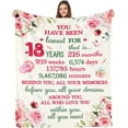 thumbnail image 1 of LHSHID 18th Birthday Gifts for Girls Throw Blanket 18 Year Birthday Decorations for Girls Flannel Fleece Blanket Best Gifts Idea for Girls Daughter Friends Boys Brother 40"x50", 1 of 7