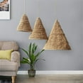 thumbnail image 3 of nvzhuang Handwoven Lampshade Rustic Rope Triangle Shape Ceiling Pendant Lampshade for Tea Room, Bar, 3 of 7