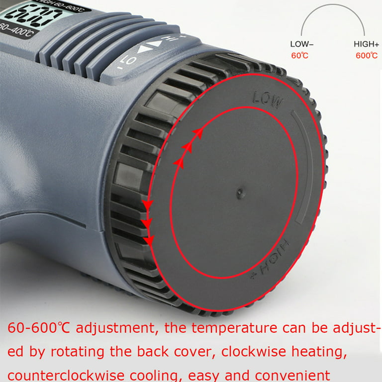 NEW LCD Heat Gun 2000W Universal Heat Gun for Resin(60-600D