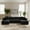 130"U-Shape Black+4 Seat, variant on SEENYOO 133" Cloud Couch, White Modular Sectional Sofa with 2 Ottomans, Corduroy Deep Seat for Living Room, No Assembly Required