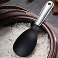 thumbnail image 4 of Rice Spoon*1 Clearance! Stainless Silicone Rice Spoon Non Stick Pan Rice Spoon&Nbsp;Flexibility Strong Hanging Hole Design Rice Cooker for Rice Spoon Kitchen Tools, 4 of 6