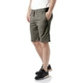 thumbnail image 2 of Ma Croix Men's Flat Front Summer Casual Twill Classic Slim Fit Cotton Shorts, 2 of 6