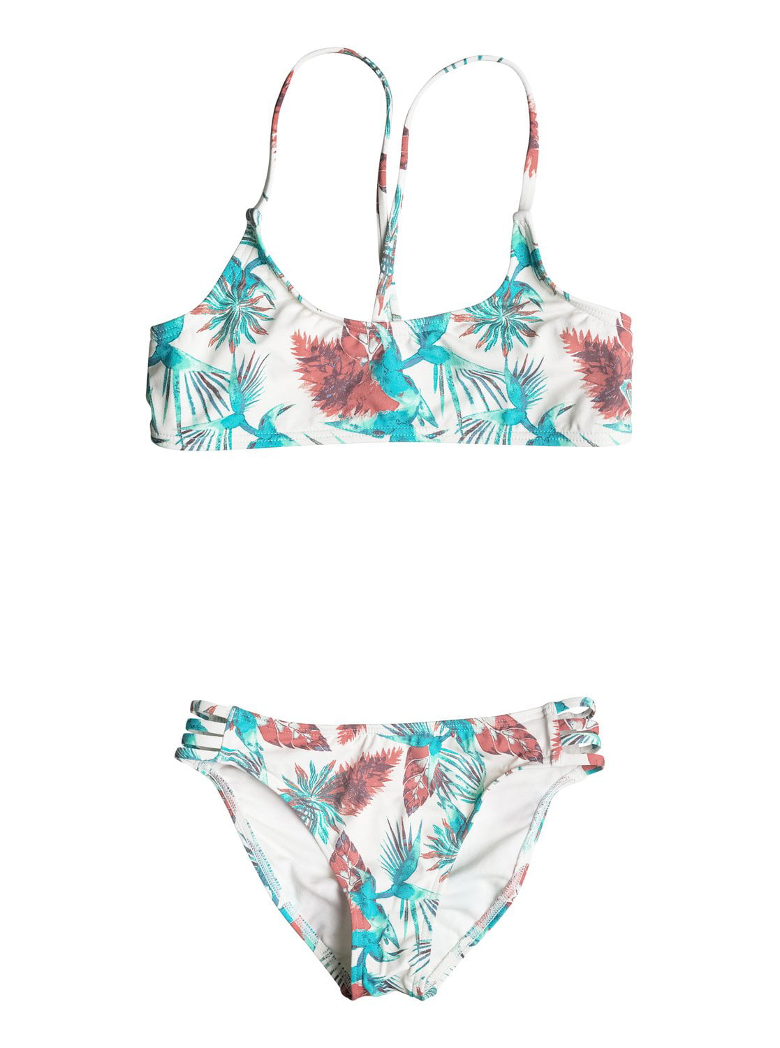  Roxy Swimwear  Roxy  Girls Printed Athletic Bikini Set 