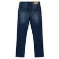 thumbnail image 2 of KIDSCOOL SPACE Big Boys Jeans,Kids Elastic Band Inside Ripped Holes Denim Pants,Deep Blue,9-10 Years, 2 of 6