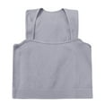 thumbnail image 5 of Lixiuxyad Built-in Bra Tank Tops Sleeveless Square Neck Stretch Cropped Tank Top Camisole For Casual Wear And Layering,Gray, 5 of 5